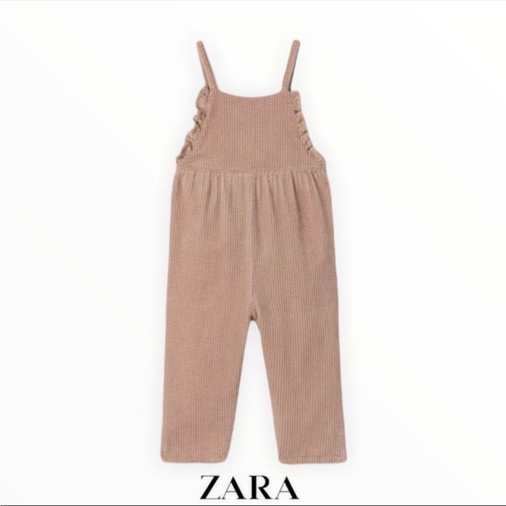 ZARA Ruffled Corduroy Overalls 4-5 Years Old